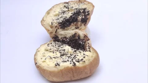 A Sweet Indonesian Bread Stock Footage 285898437