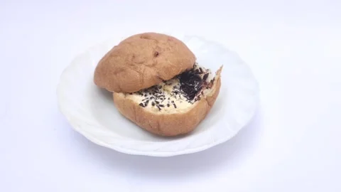 A Sweet Indonesian Bread Stock Footage 285898438