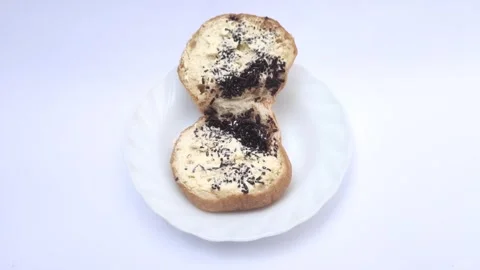 A Sweet Indonesian Bread Stock Footage 285898449