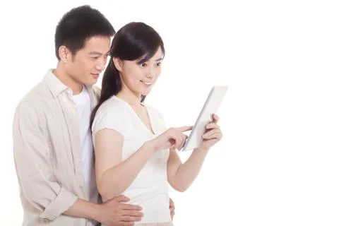 A sweet interaction between a couple Stock Photos