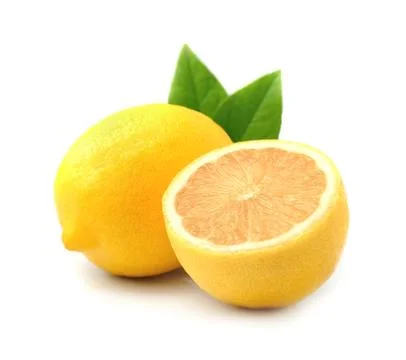 Sweet lemon with leaves. Stock Photos