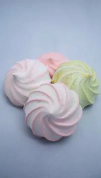 Sweet light dessert on a light background 库存照片