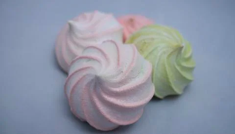 Sweet light dessert on a light background 库存照片