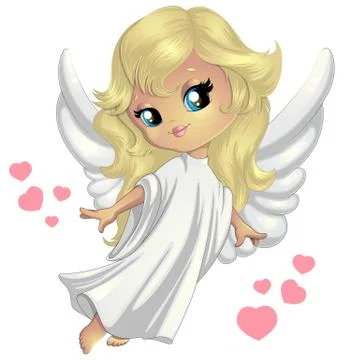 Sweet little angel Stock Illustration