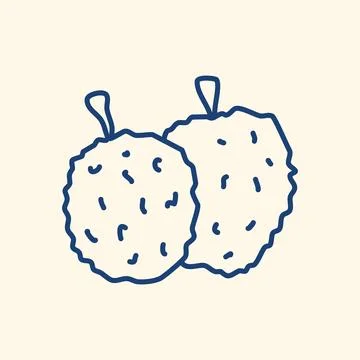 Sweet lychee fruit vector illustration Ilustração Stock