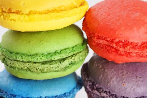 Sweet macaroons background Stock Photos