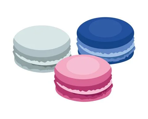 Sweet macaroons pastry Stock Illustration