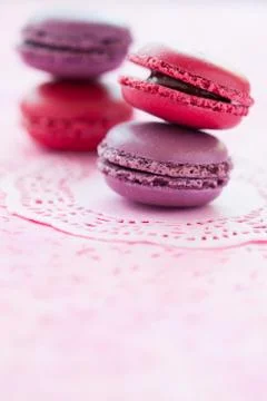 Sweet macaroons Stock Photos