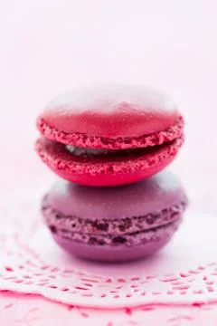Sweet macaroons Stock Photos