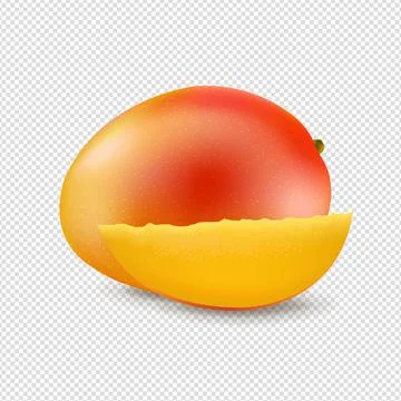 Sweet Mango Isolated Transparent Background Stock Illustration