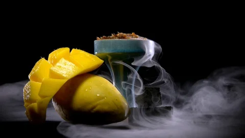 Sweet mango smoke Stock Footage 128723276