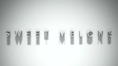 Sweet melons 3D title animation with shadows on a white background Stock Footage 297906452