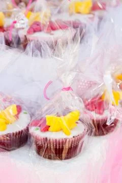 Sweet mini cakes Stock Photos