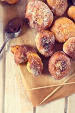 Sweet mini donuts Stock Photos