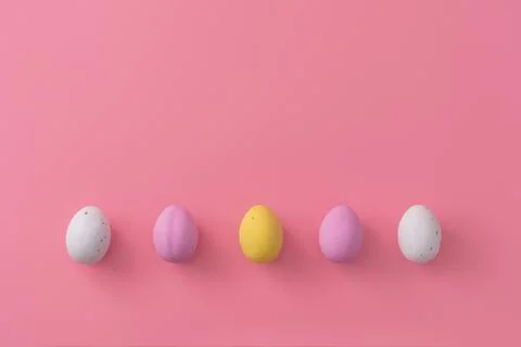 Sweet multi colored small eggs Stock Photos