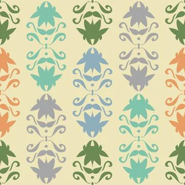 Sweet Multicolor Vector Repeat Pattern In Diamond Shapes Stock Illustration