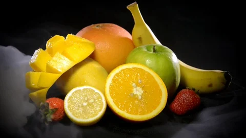 Sweet multifruit smoke Stock Footage 128723371