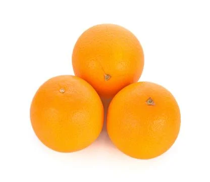 Sweet orange fruit on white background Stock Photos