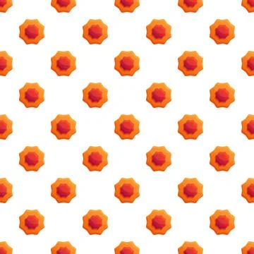 Sweet orange jam cookies creating a seamless pattern Stock Illustration