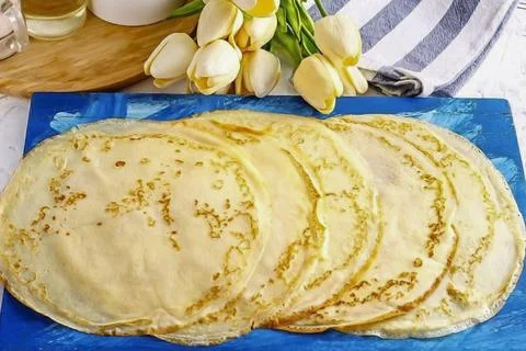 Sweet Pancake Roll 4 Stock Photos