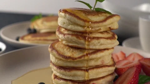 Sweet pankakes Stock Footage 125932530