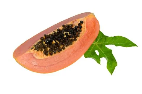 Sweet papaya on isolate. Stock Photos