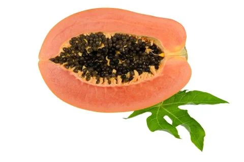 Sweet papaya on isolate. Stock Photos