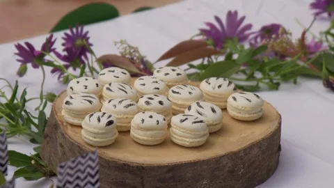 Sweet Pastel Colored Macarons - Stock Footage 106113030