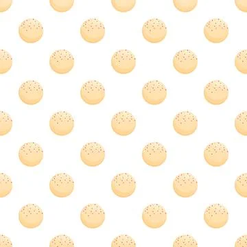 Sweet pastry dessert seamless pattern on a white background 스톡 일러스트