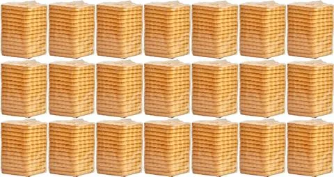Sweet pattern of cookies pack in protective cellophane package for sale Stock Illustration