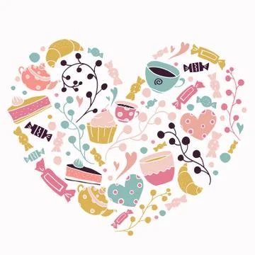 Sweet pattern Stock Illustration