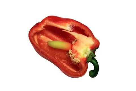 Sweet pepper cut in Stock Photos