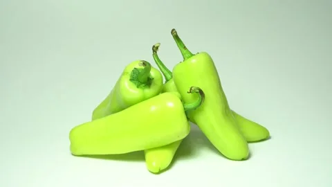 Sweet pepper isolated on white background Stock Footage 186487244