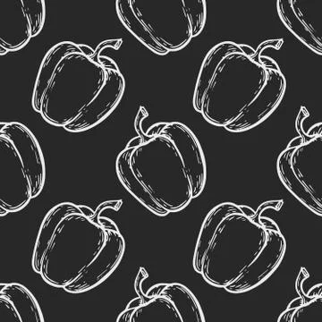 Sweet pepper pattern Stock Illustration