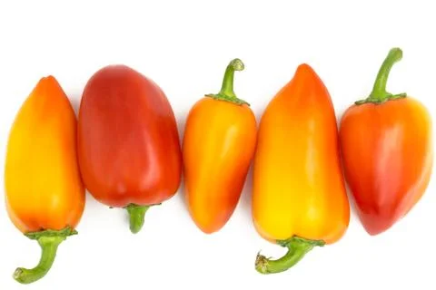 Sweet pepper on a white background Stock Photos