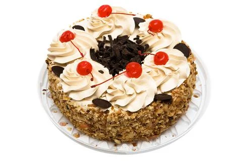 Sweet pie with cherries Stock Photos