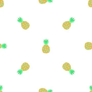 Sweet pineapple pattern seamless vector Stock Illustration