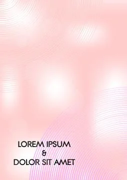 Sweet pink background with concentric circle elements and blurry bokeh lights Stock Illustration