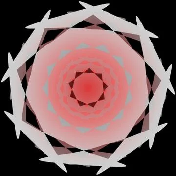 Sweet pink circular abstract shape Stock Illustration