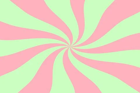 Sweet Pink Mint Fresh Hypnotic Spiral Stock Illustration