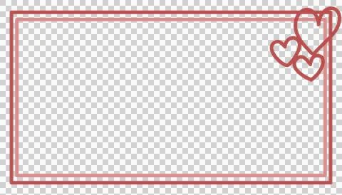 Sweet pink rectangular frame with heart decoration, perfect for love and ro.. Stock Illustration