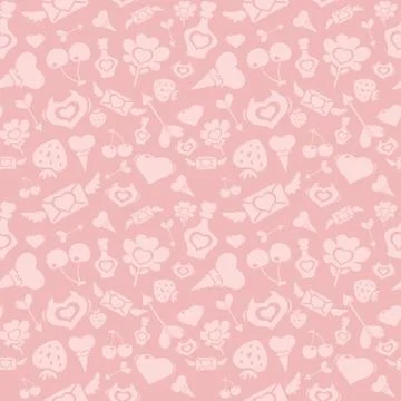 Sweet Pink Valentine Pattern Stock Illustration