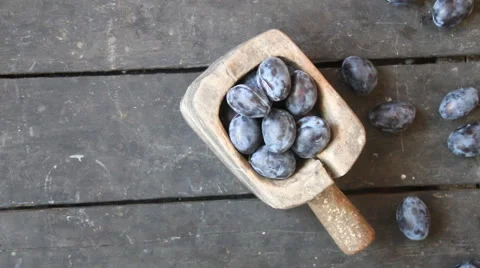 Sweet plums, food background Stock Footage