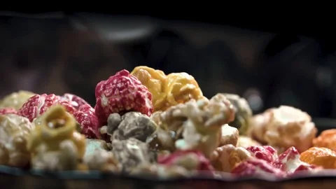 Sweet popcorn closeup Stock Footage 100233425