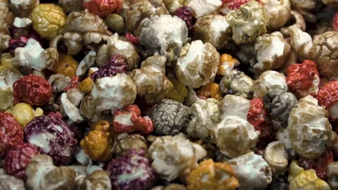 Sweet popcorn closeup Stock Footage 100233429