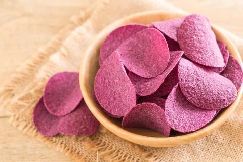 Sweet potato chips Foto stock