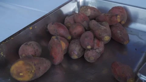 Sweet Potato Closeup Stock Footage 235638146