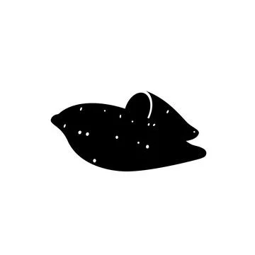 Sweet potato icon line solid black. Vegetable flat illustration Stock Illustration