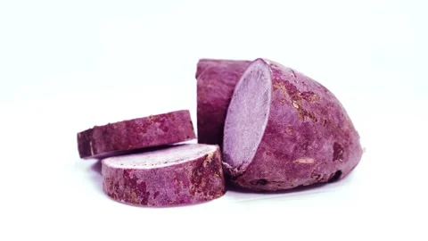 Sweet potato root purple Stock Footage 218909193