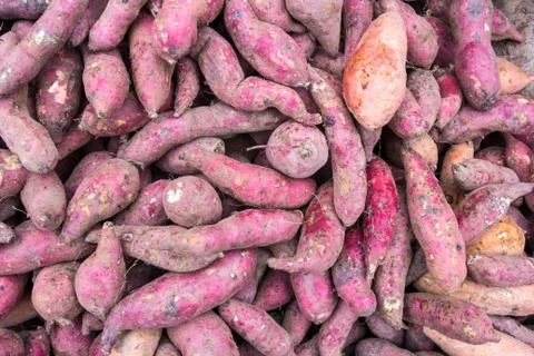 Sweet Potatoes Background Stock Photos